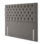 Pocket Spring Bed Company Ravello Light Grey Fabric Full Height Headboard in 3 Sizes