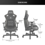 anda seaT Kaiser Series 3 Large Gaming Chair, Black - Image 3