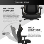 anda seaT Kaiser Series 3 Large Gaming Chair, Black - Image 4