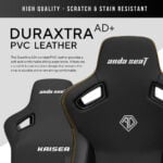 anda seaT Kaiser Series 3 Large Gaming Chair, Black - Image 5