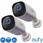 eufyCam S330 4K Solar Add-On Smart Security Camera CCTV 2 Pack - No Monthly Fees