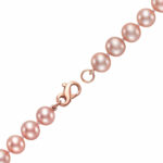 8-8.5mm Cultured Freshwater Pink Pearl Bracelet, 14ct Rose Gold - Image 4