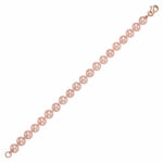 8-8.5mm Cultured Freshwater Pink Pearl Bracelet, 14ct Rose Gold - Image 5