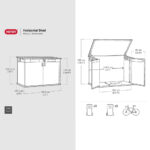 Keter Rosewood Horizon 6ft 3" x 3ft 7" (1.9 x 1.1m) Horizontal 2,020 Litre Storage Shed - Image 2