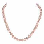 8-8.5mm Cultured Freshwater Pink Pearl Necklace, 18ct Rose Gold