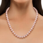 8-8.5mm Cultured Freshwater Pink Pearl Necklace, 18ct Rose Gold - Image 2