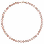 8-8.5mm Cultured Freshwater Pink Pearl Necklace, 18ct Rose Gold - Image 3