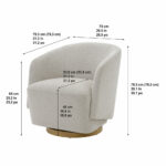 Henredon Murphy Light Grey Fabric Swivel Chair - Image 2
