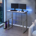 Tresanti Aurora Power Adjustable Height Desk with LED Lights - Image 3