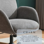 Henredon Murphy Fabric Office Chair, Grey - Image 4