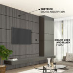 Artika Sonolok Acoustic Wall Panel Set in Dark Grey & Black, 4 Pack - Image 3