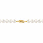 7-7.5mm Cultured Freshwater White Pearl Necklace, 14ct Yellow Gold - Image 4