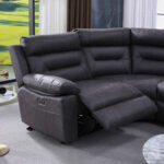 Lucca Grey Fabric Power Reclining Corner Sofa - Image 5