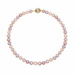 6-6.5mm Cultured Freshwater Multi Colour Pearl Necklace, 14ct Yellow Gold - Image 2