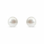 7-7.5mm Cultured Freshwater White Pearl Earrings, 14ct Yellow Gold - Image 8