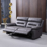 Lucca Grey Fabric Power Reclining Large 2 Seater Sofa - Image 4
