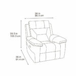 Lucca Grey Fabric Power Recliner Armchair - Image 6