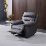 Lucca Grey Fabric Power Recliner Armchair - Image 7