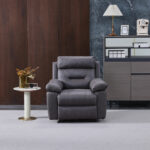 Lucca Grey Fabric Power Recliner Armchair - Image 8