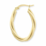 14ct Yellow Gold Twist Stud Earrings - Image 9