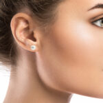 7.5-8mm Akoya White Pearl Earrings, 14ct Yellow Gold - Image 5