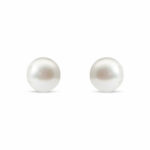7.5-8mm Akoya White Pearl Earrings, 14ct Yellow Gold - Image 6