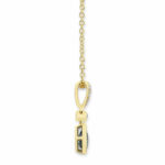 Pear Cut Blue Topaz & 0.07ctw Diamond Pendant, 18ct Yellow Gold - Image 9
