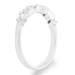 0.30ctw Baguette & Round Brilliant Cut Diamond Band Ring, 18ct White Gold - Image 9