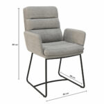 AKANTE Copenhague Light Grey Fabric Dining Chair, 2 Pack - Image 2