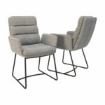 AKANTE Copenhague Light Grey Fabric Dining Chair, 2 Pack - Image 3