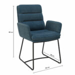 AKANTE Copenhague Blue Fabric Dining Chair, 2 Pack - Image 2