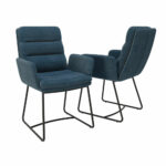 AKANTE Copenhague Blue Fabric Dining Chair, 2 Pack - Image 3