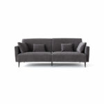MOONAP Monroe Dark Grey Fabric 4 Seater Sofa - Image 3