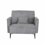 MOONAP Monroe Dark Grey Fabric Loveseat - Image 3