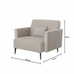 MOONAP Monroe Beige Fabric Loveseat - Image 2