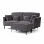 MOONAP Monroe Dark Grey Fabric Footstool - Image 5