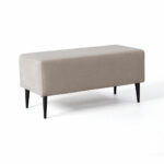 MOONAP Monroe Beige Fabric Footstool - Image 3