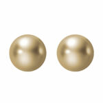 11-11.5mm Southsea Golden Pearl Earrings, 14ct Yellow Gold - Image 2