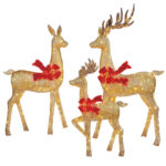 6ft (1.8m) Deer family Set of 3 with LED Lights - Image 2