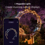 158ft (48m) Twinkly Generation II 600 App Controlled Multicolour + White Strings LED Lights - Image 3