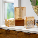Evergreen LED Glass Sphere & Cube Lights, 3 Piece - Image 4