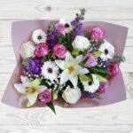 27 Stem Lilac Mixed Flower Bouquet with Greetings Card - Image 2