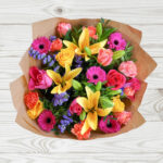 28 Stem Vibrant Mixed Flower Bouquet with Greetings Card - Image 2