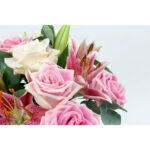 22 Stem Colombian Rose & Oriental Dutch Lily Flower Bouquet with Greetings Card - Image 3