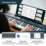 Casio CT-S195AD Portable Keyboard in Black, with Stand, Headphone & Adapter - Image 8