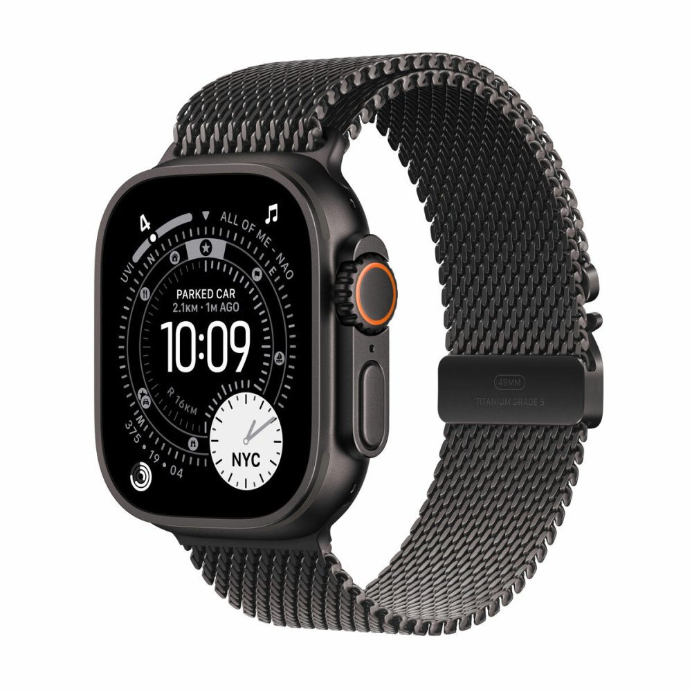 69436c76dfb39f7020fa65ab8310d057449a967c3ab6e6b888e4a.jpg Apple Watch Ultra 3 GPS + Cellular, 49mm Titanium Case with Black Titanium Milanese Loop - Image 1