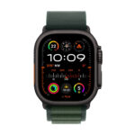 Apple Watch Ultra 2 GPS + Cellular, 49mm Titanium Case with Green Alpine Loop - Image 3