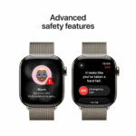 Apple Watch Series 11 GPS + Cellular, 42mm Natural Titanium Case with Natural Milanese Loop, MF8P4MP/A - Image 10