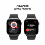 Apple Watch Series 11 GPS + Cellular, 46mm Space Grey Aluminium Case with Black Sport Band - M/L, MFCA4MP/A - Image 6