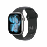 Apple Watch Series 11 GPS + Cellular, 46mm Jet Black Aluminium Case with Black Sport Band - S/M, MFC24MP/A - Image 2